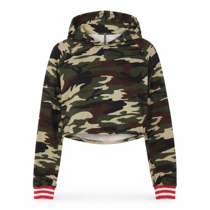 Hot Kiss Womens Green Round Neck Camouflage Polyester Pullover Jumper Size L