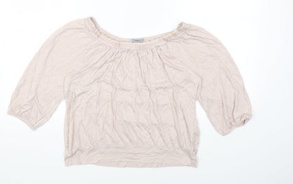 Womens UK Size M H&M Pink Basic T-Shirt