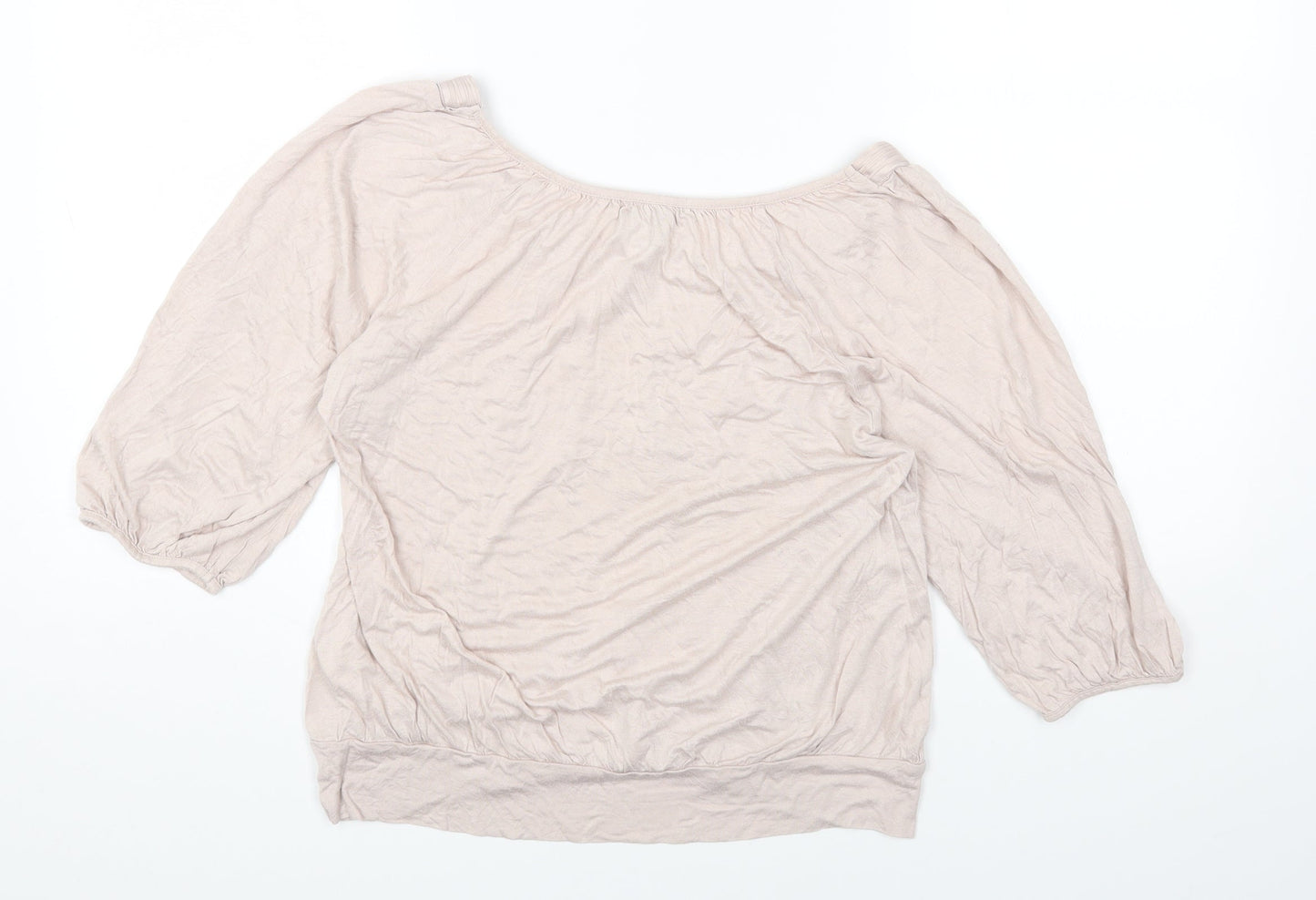 Womens UK Size M H&M Pink Basic T-Shirt