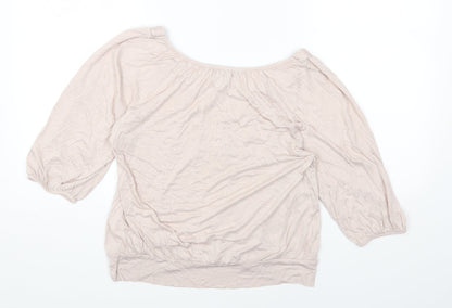 Womens UK Size M H&M Pink Basic T-Shirt