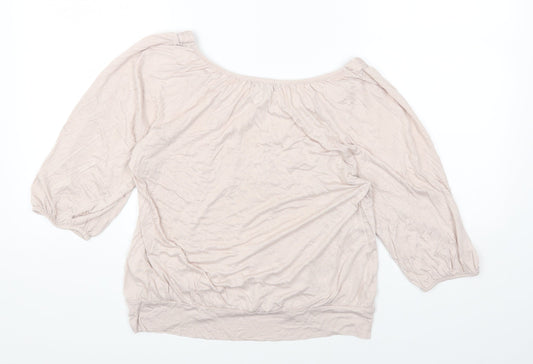 Womens UK Size M H&M Pink Basic T-Shirt