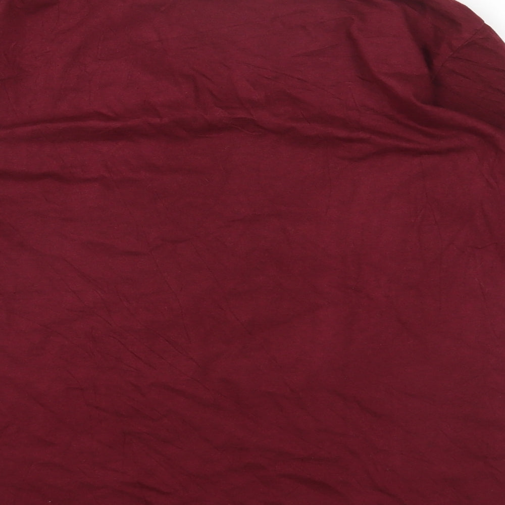 New Jon Womens Red Cotton Basic T-Shirt Size XL Round Neck - I'm Not a Hipster