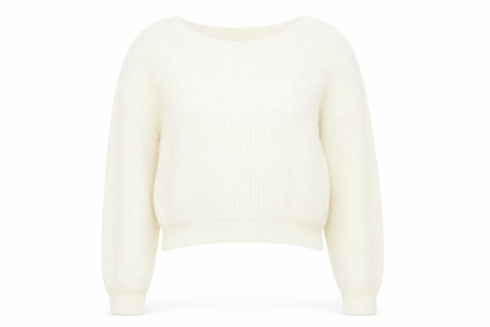 love other things Womens White Round Neck Polyester Pullover Jumper Size S