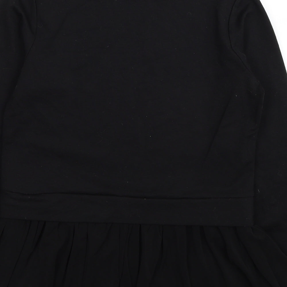 Womens UK Size S Pink Vanilla Black Basic Blouse