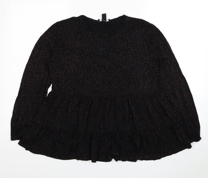 Womens UK Size 12 New Look Black Basic Blouse