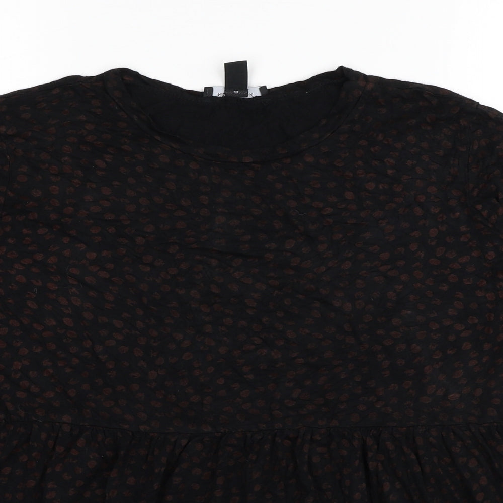 Womens UK Size 12 New Look Black Basic Blouse