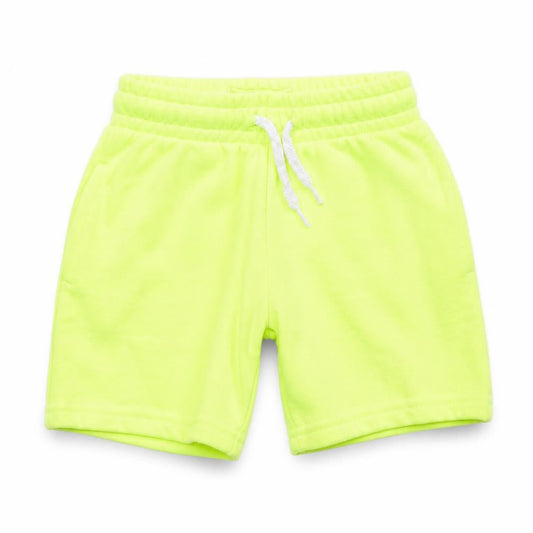 Primark Boys Green Cotton Track Pants Trousers Size 18-24 Months Drawstring - Neon Green Shorts