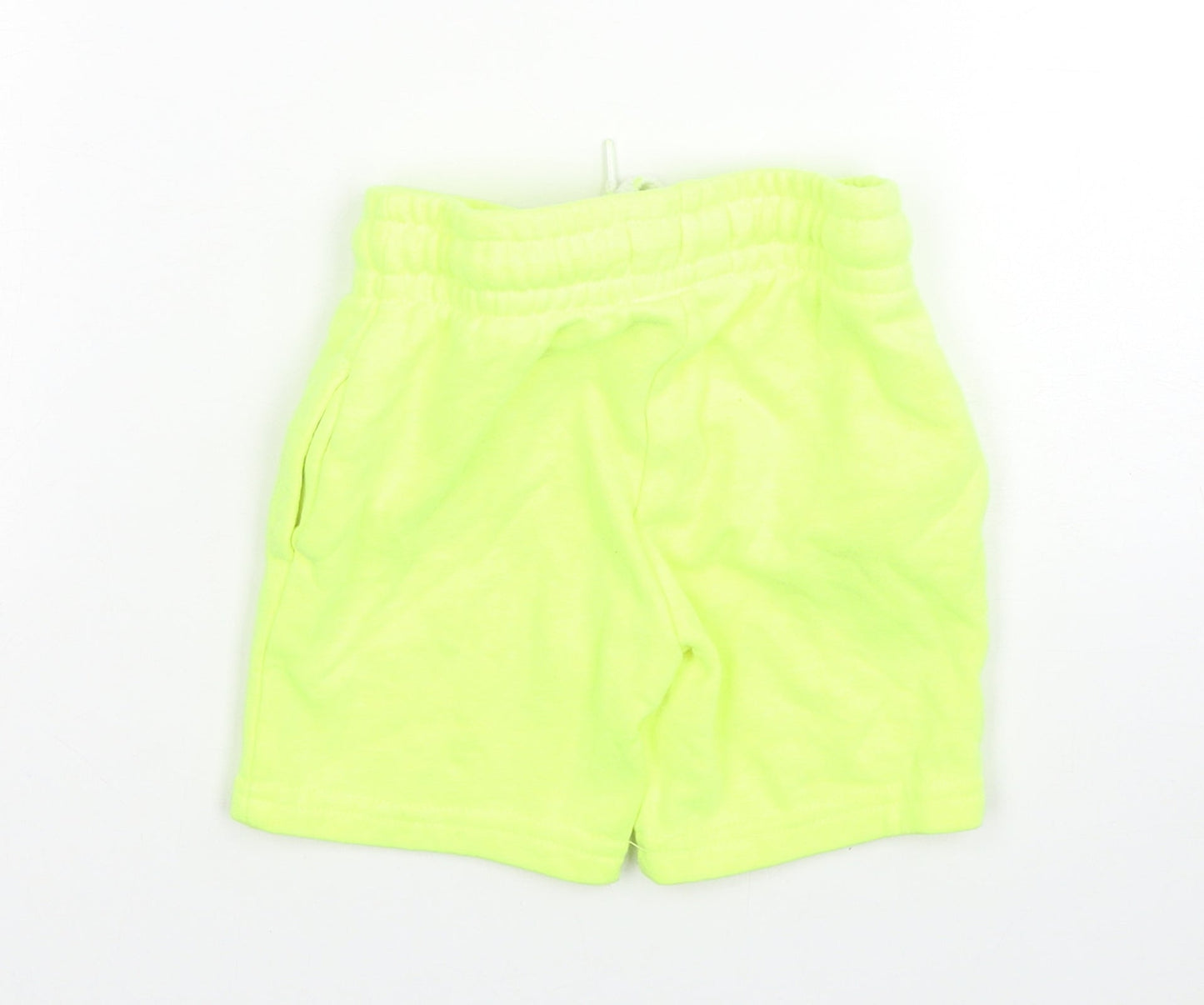 Primark Boys Green Cotton Track Pants Trousers Size 18-24 Months Drawstring - Neon Green Shorts