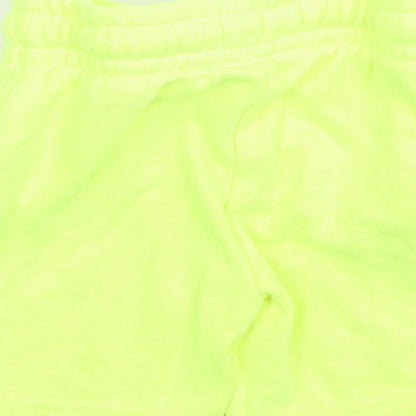 Primark Boys Green Cotton Track Pants Trousers Size 18-24 Months Drawstring - Neon Green Shorts