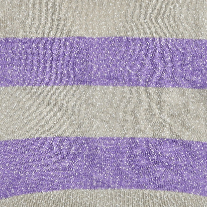 SheIn Womens Grey V-Neck Striped Acrylic Cardigan Jumper Size L