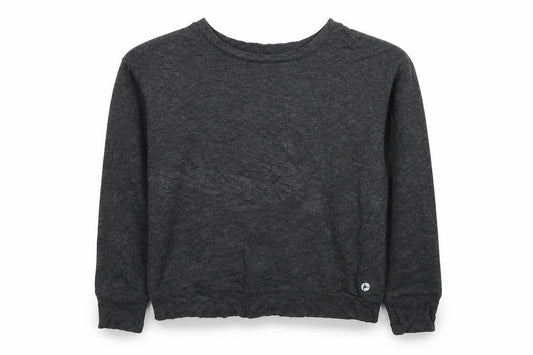 90 Degree Girls Grey Rayon Pullover Sweatshirt Size 7-8 Years Pullover - Tie Detail Back