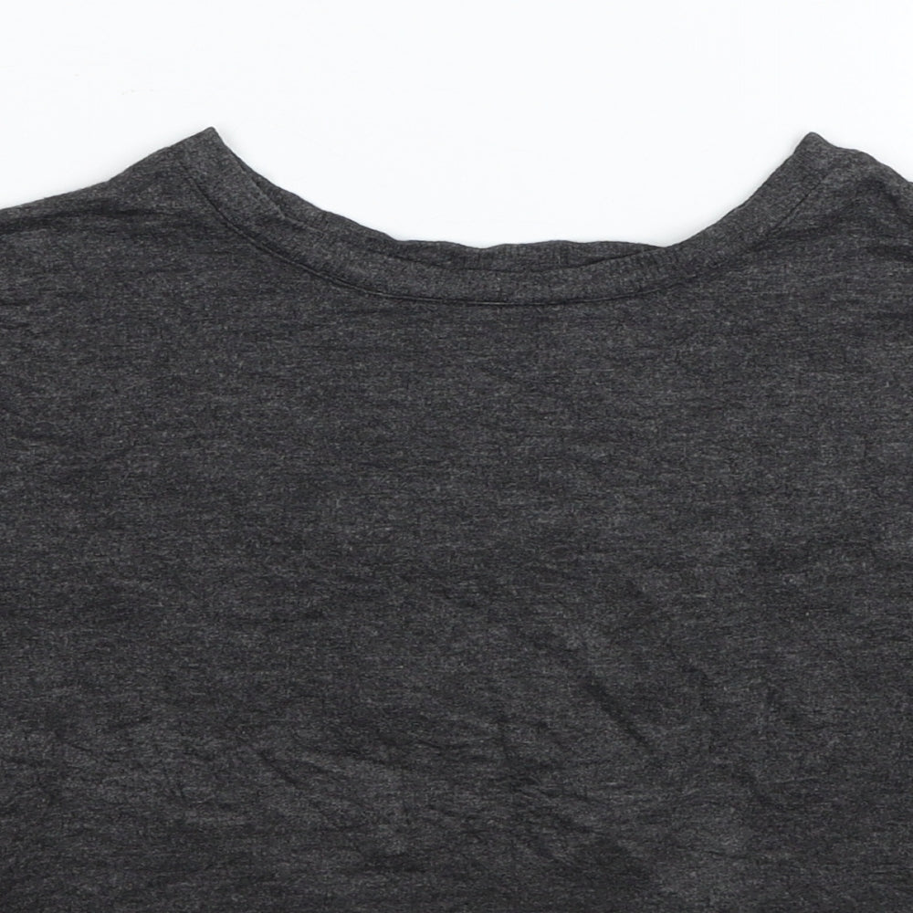 90 Degree Girls Grey Rayon Pullover Sweatshirt Size 7-8 Years Pullover - Tie Detail Back