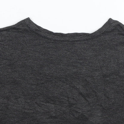 90 Degree Girls Grey Rayon Pullover Sweatshirt Size 7-8 Years Pullover - Tie Detail Back