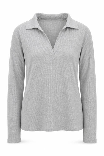 Womens UK Size S Select Grey Jersey Polo