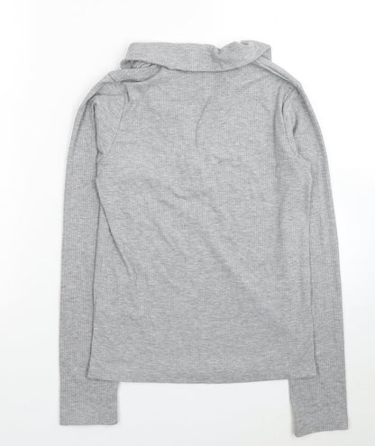 Womens UK Size S Select Grey Jersey Polo