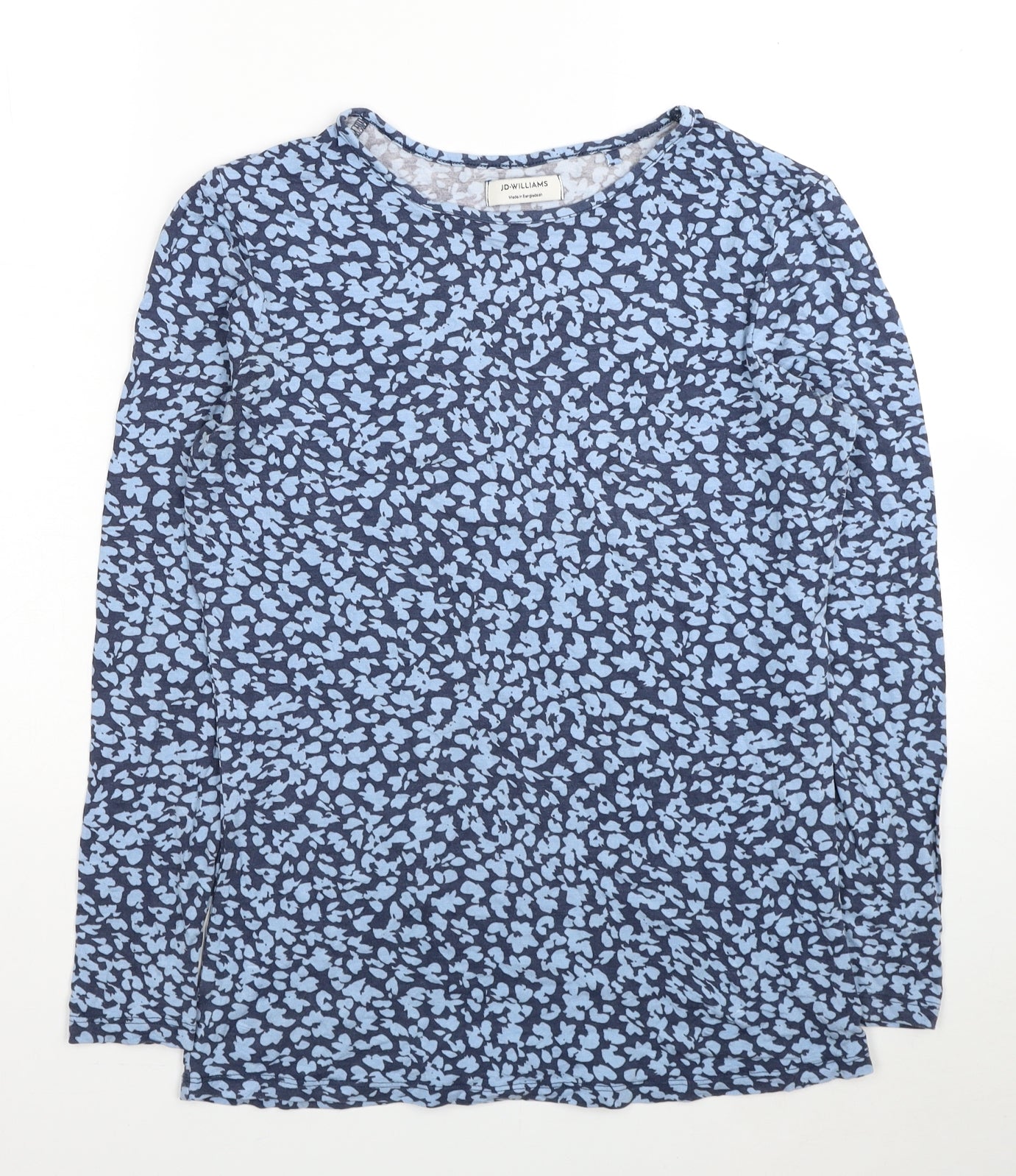 Womens UK Size 10 JD Williams Blue Basic T-Shirt