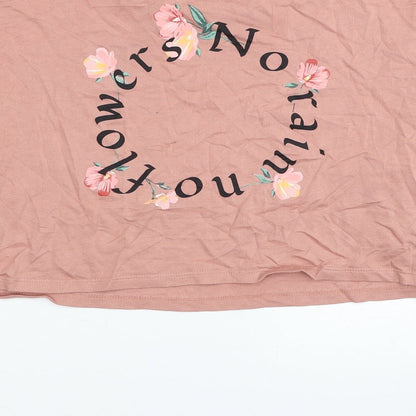Womens UK Size S Divided by H&M Pink Pullover Sweatshirt
