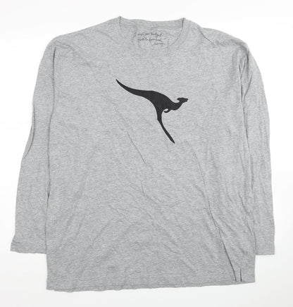 Morrissey Womens Grey Cotton Basic T-Shirt Size M Round Neck - Size M/L