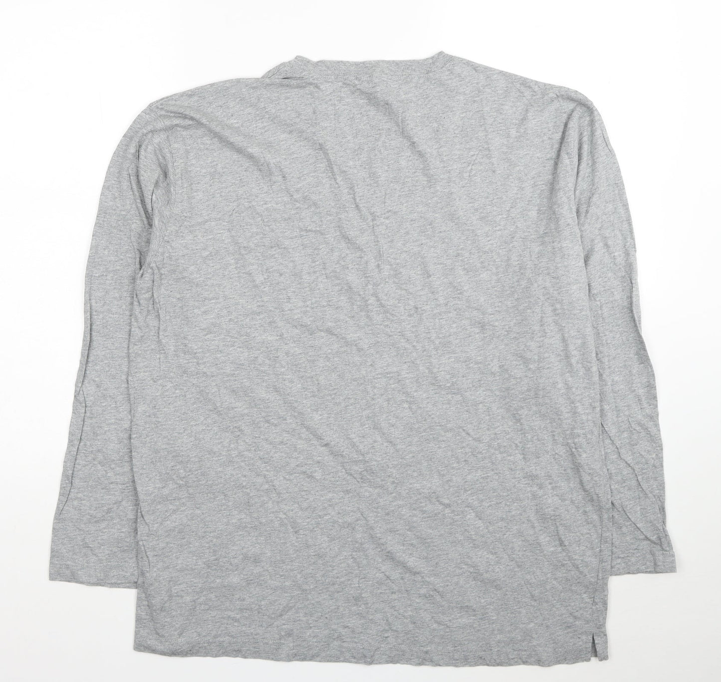 Morrissey Womens Grey Cotton Basic T-Shirt Size M Round Neck - Size M/L