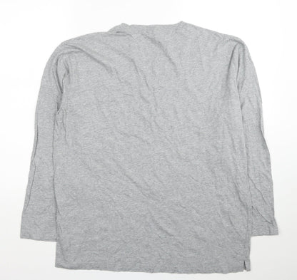 Morrissey Womens Grey Cotton Basic T-Shirt Size M Round Neck - Size M/L