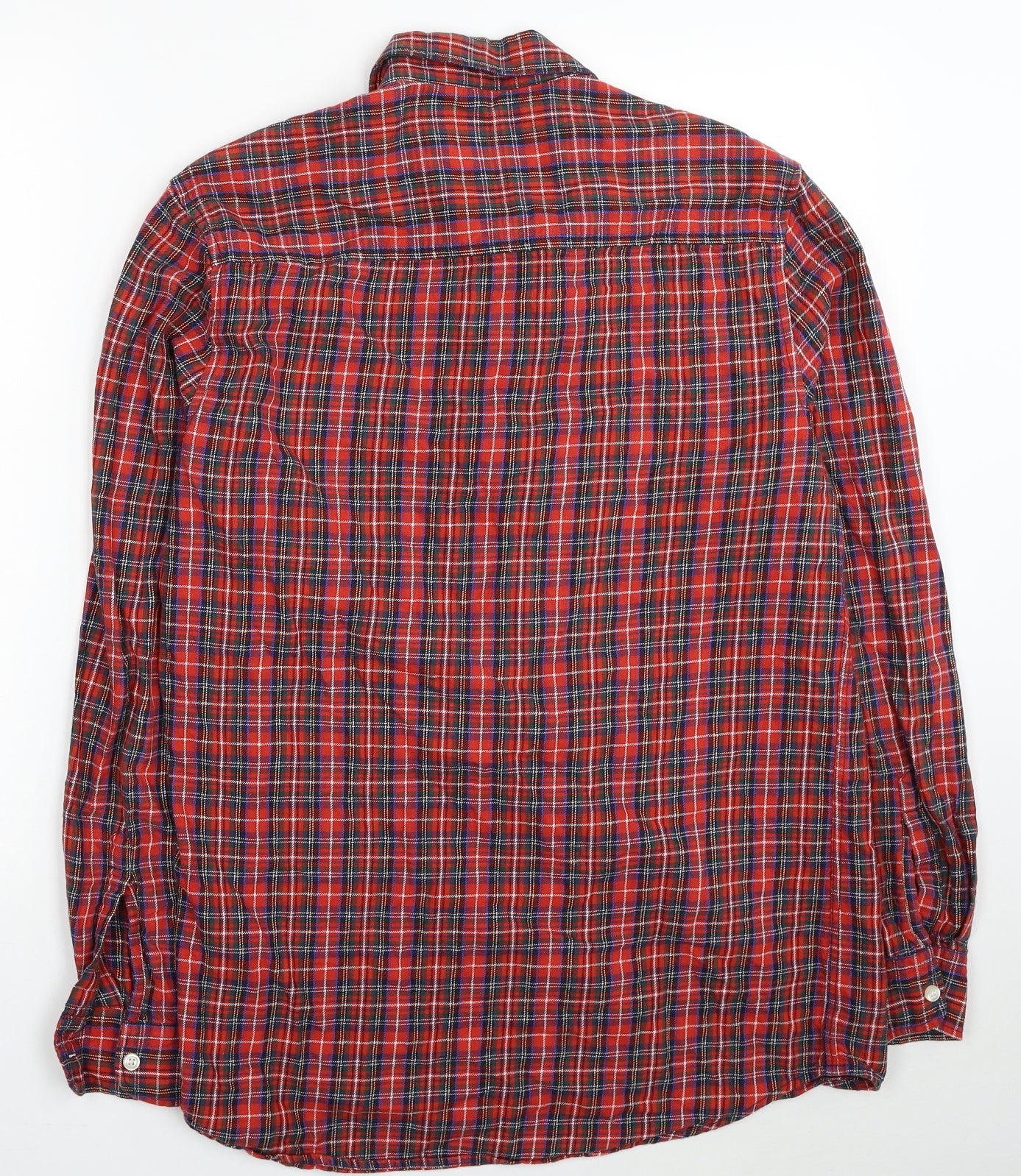 Mens UK Size M Topman Red  Button-Up Long Sleeve Casual Shirt