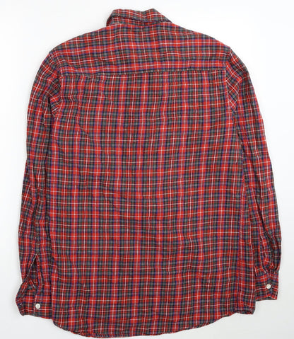 Mens UK Size M Topman Red  Button-Up Long Sleeve Casual Shirt