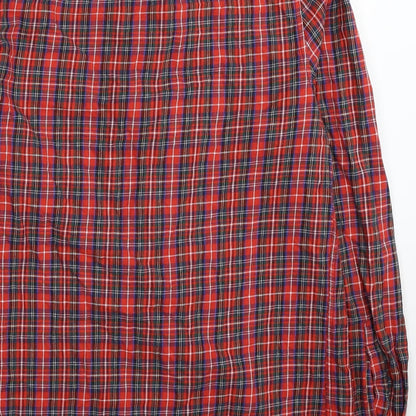 Mens UK Size M Topman Red  Button-Up Long Sleeve Casual Shirt