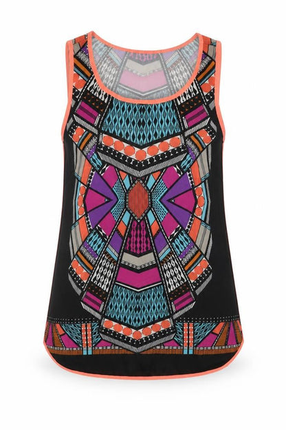 Womens UK Size 10 Dotti Multicoloured Basic Tank