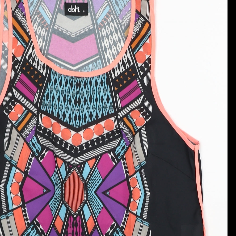 Womens UK Size 10 Dotti Multicoloured Basic Tank