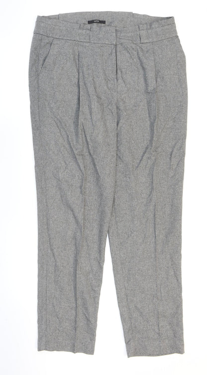 George Womens Grey Polyester Carrot Trousers Size 16 L28 in Regular Zip