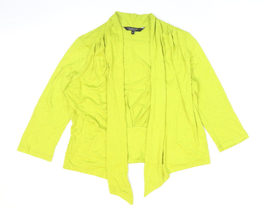 Womens UK Size 14 Debenhams Green Kimono Blouse