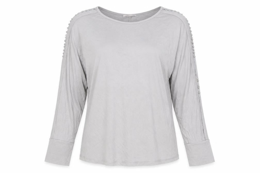 TwentyTwo Womens Grey Viscose Basic T-Shirt Size XL Boat Neck