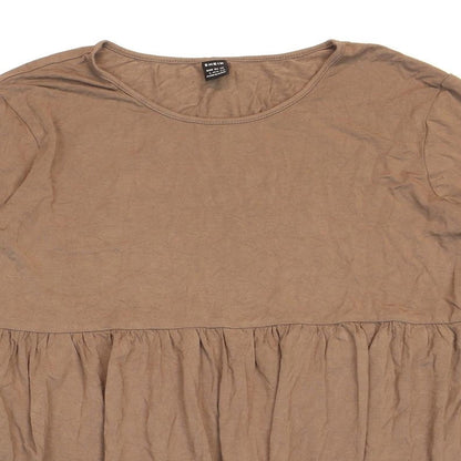 Womens UK Size L SheIn Brown Tunic T-Shirt