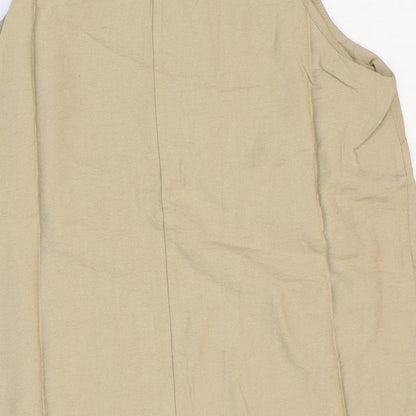 Primark Womens Beige Viscose Basic Tank Size 8 Square Neck