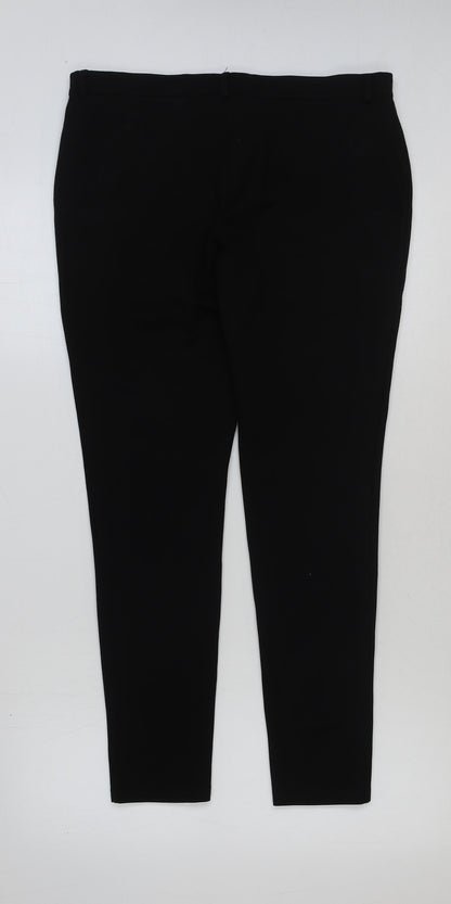Romeo & Juliet Couture Womens Black Polyester Trousers Size L L28 in Regular Button
