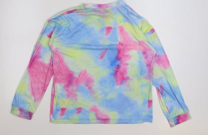 Womens UK Size S Preworn Multicoloured Basic T-Shirt
