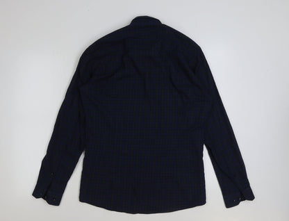 Mens UK Size 15.5 Cedar Wood State Green  Button-Up Long Sleeve Casual Shirt