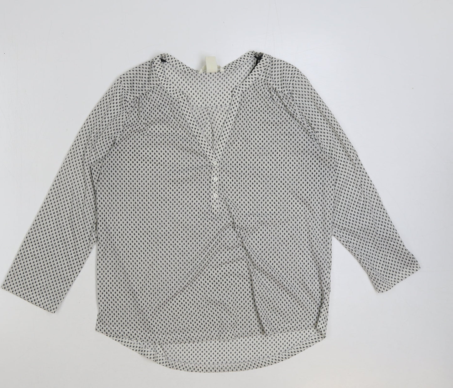 Womens UK Size S H&M White Basic Blouse