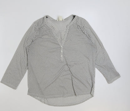 Womens UK Size S H&M White Basic Blouse