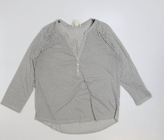 Womens UK Size S H&M White Basic Blouse