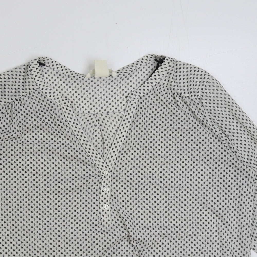 Womens UK Size S H&M White Basic Blouse