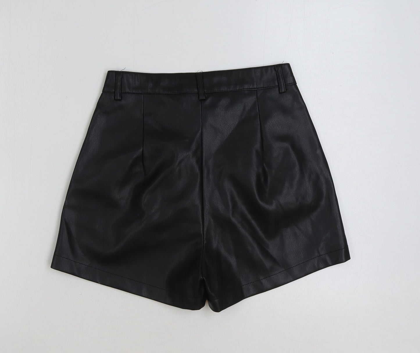 Primark Womens Black Polyester Bermuda Shorts Size 8 L3 in Regular Button