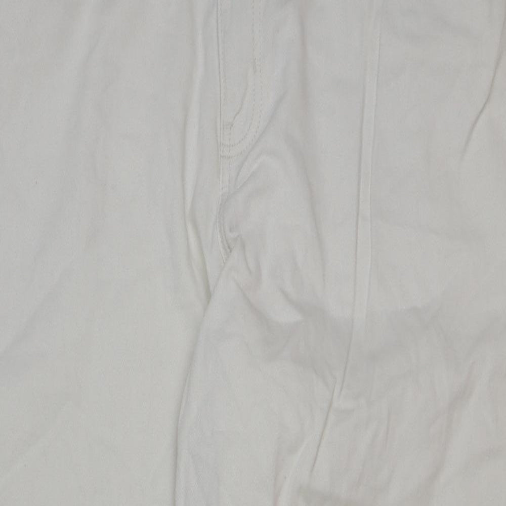 Womens UK Size 18 F&F Regular Fit Straight Ivory Jeans