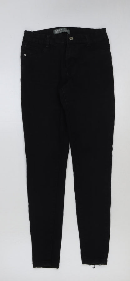 Denim & Co. Womens Black Cotton Skinny Jeans Size 12 L30 in Regular Button