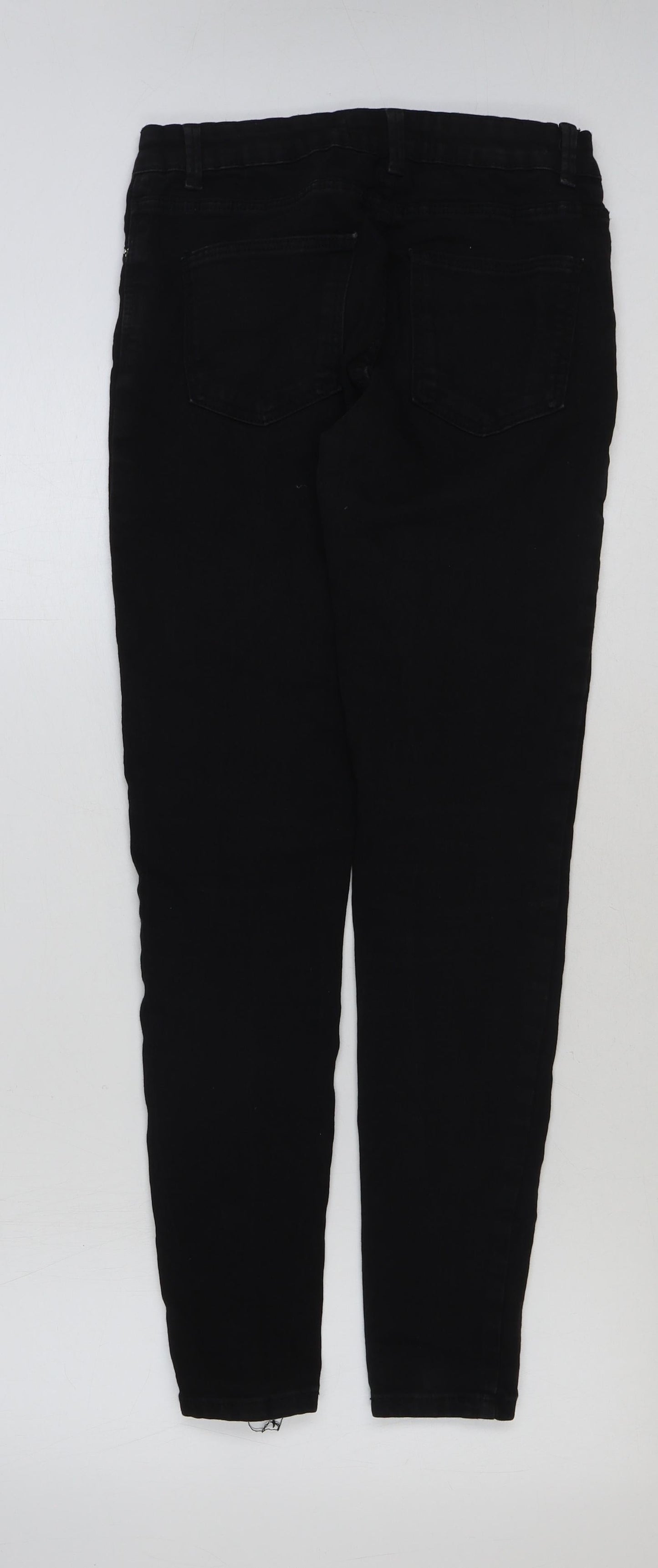 Denim & Co. Womens Black Cotton Skinny Jeans Size 12 L30 in Regular Button