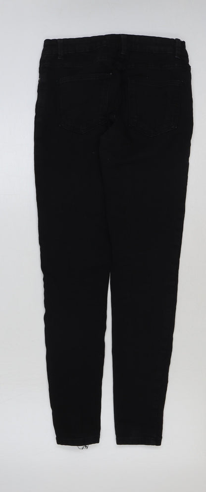Denim & Co. Womens Black Cotton Skinny Jeans Size 12 L30 in Regular Button