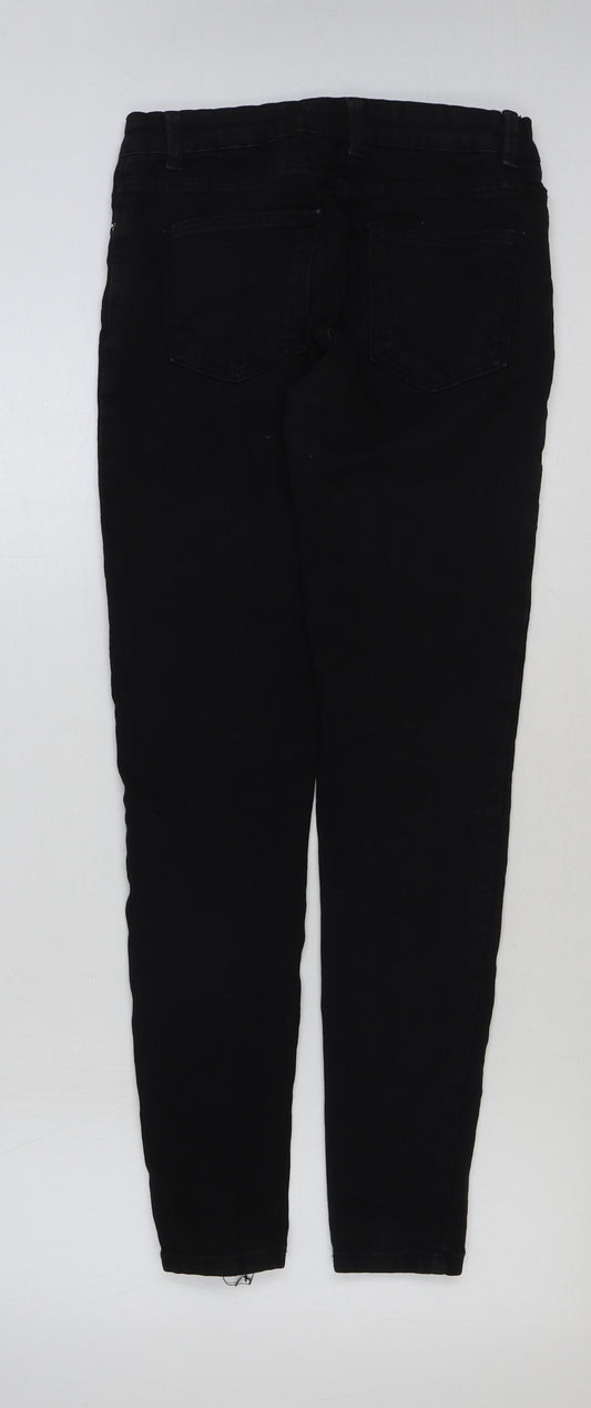 Denim & Co. Womens Black Cotton Skinny Jeans Size 12 L30 in Regular Button