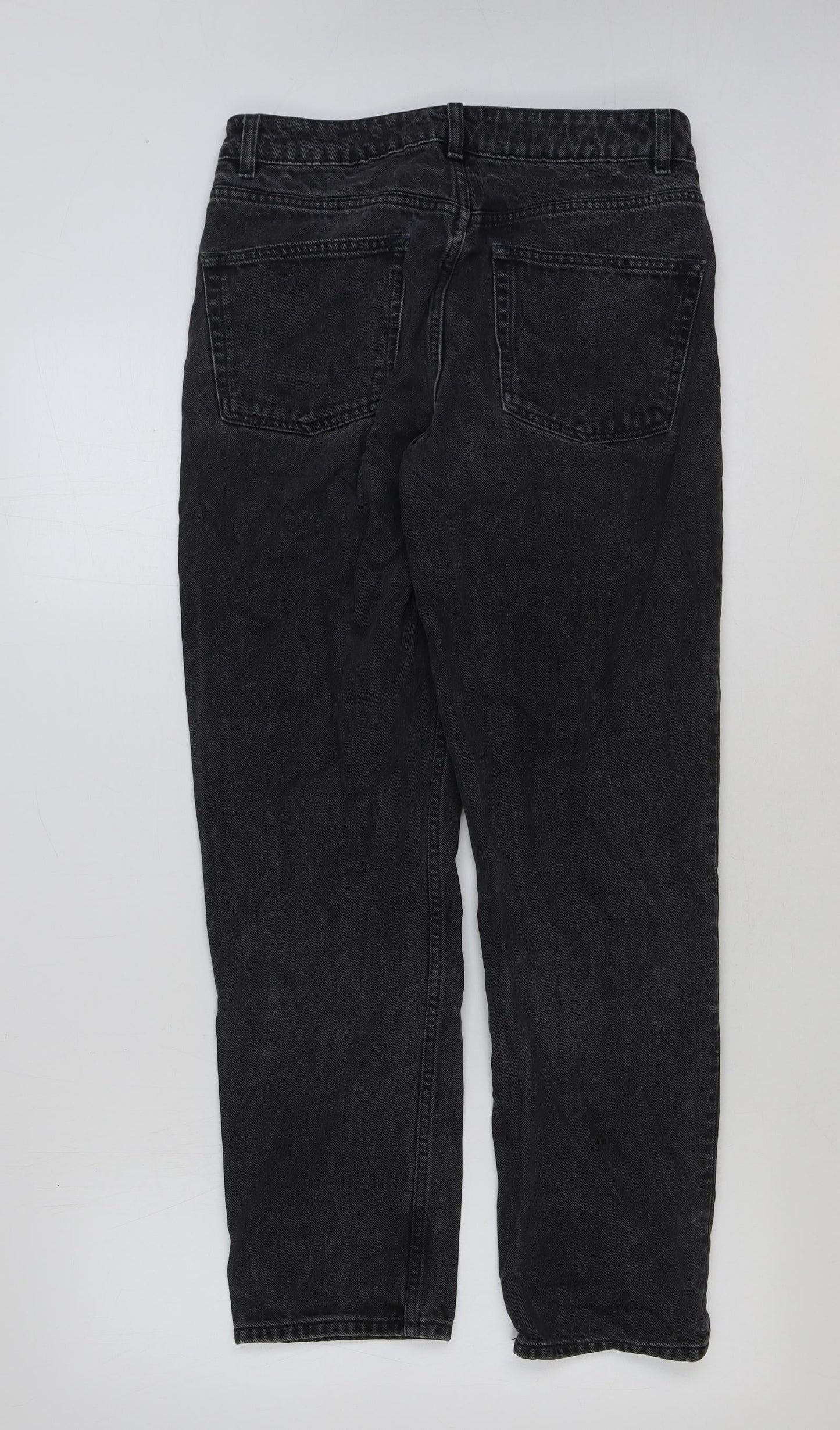 ASOS Womens Black Cotton Straight Jeans Size 28 in L34 in Regular Button