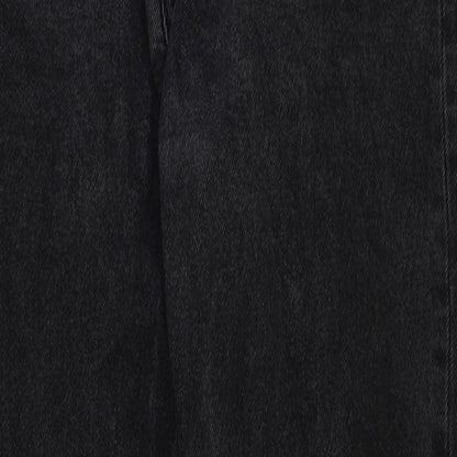 ASOS Womens Black Cotton Straight Jeans Size 28 in L34 in Regular Button