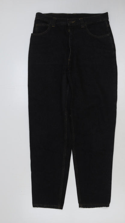 Mens UK Size 30 in Preworn Regular Fit Straight Black Jeans